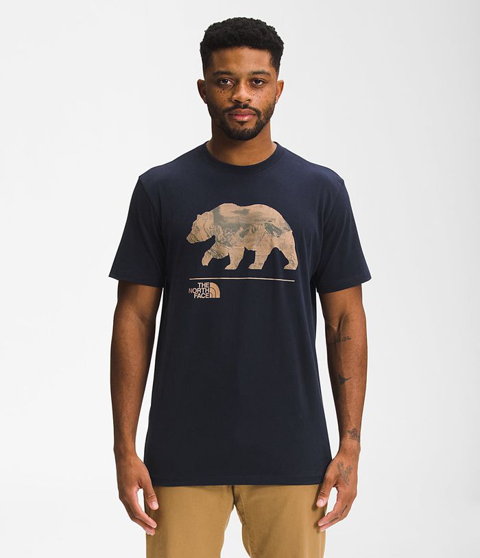 The North Face Mens T-Shirts Bearscape Short Sleeve 560JTHCDU - Navy